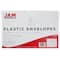 JAM Paper 12" x 18" Clear Plastic Button & String Tie Closure Envelopes, 12ct.
